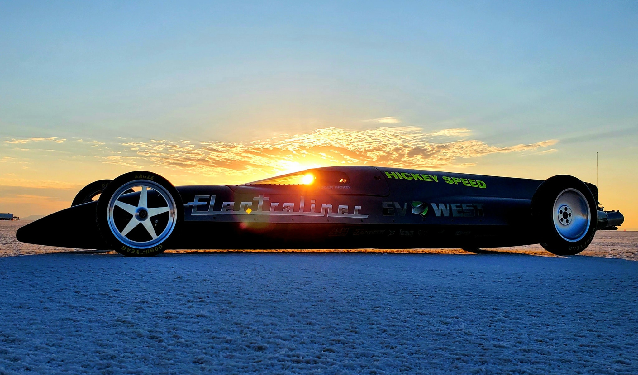 23yearold electric land speed record broken at Bonneville by a car